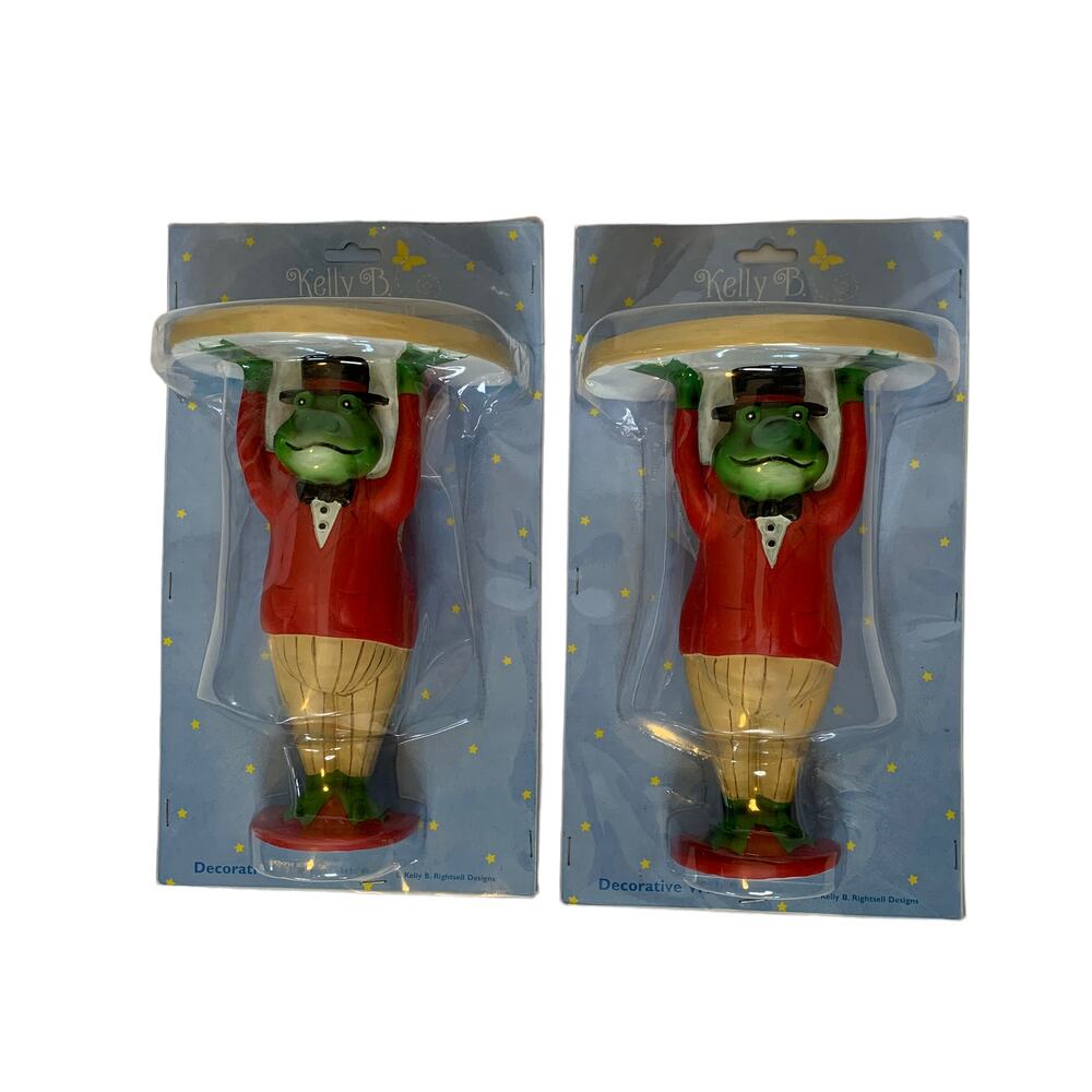 Kelly B. Rightsell Frog Prince Decorative Curtain Rod Hardware Holders Shelves